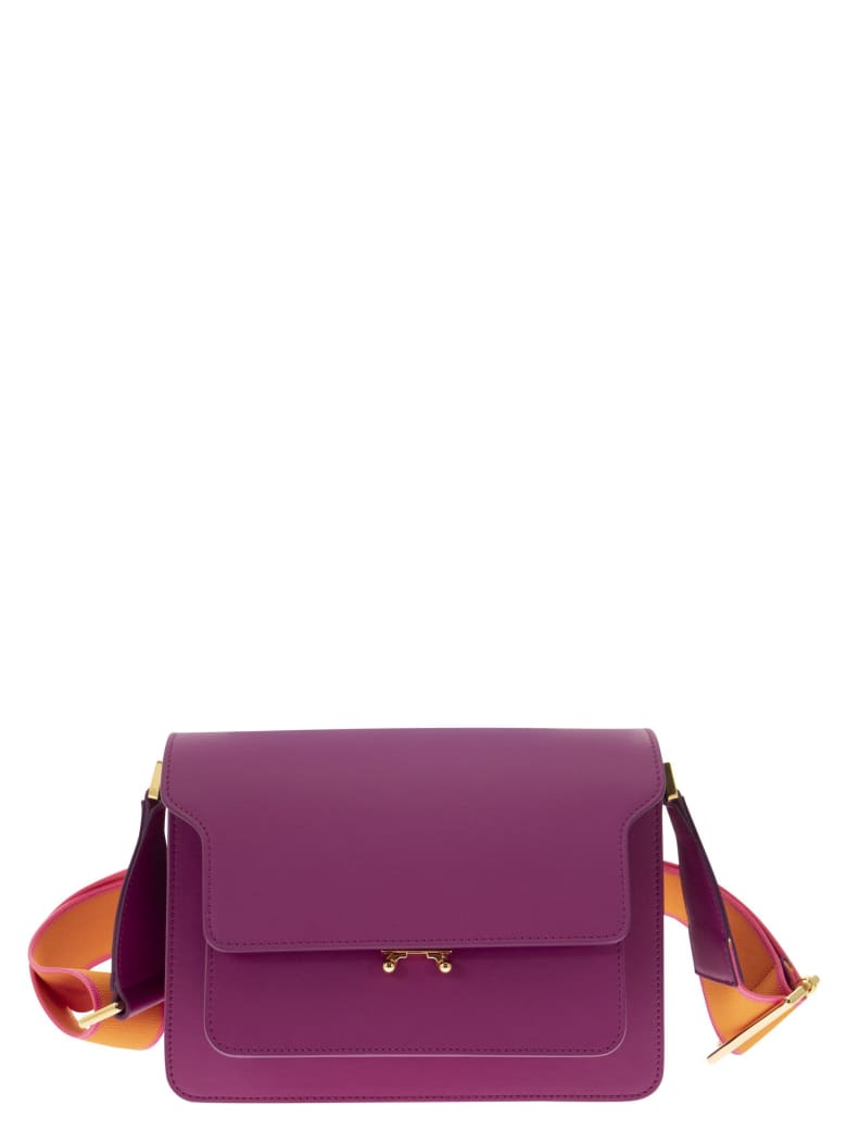 Marni Trunk Bag In Saffiano Calf - Fuchsia