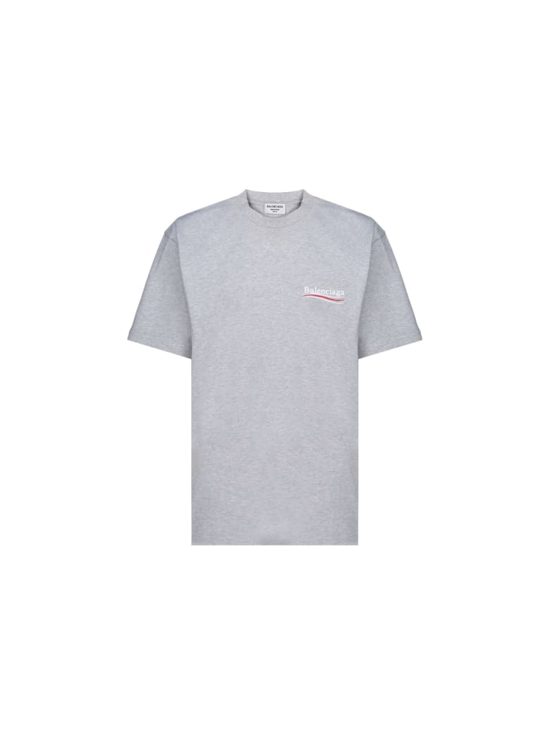Balenciaga T-shirt - Heather grey/white/red