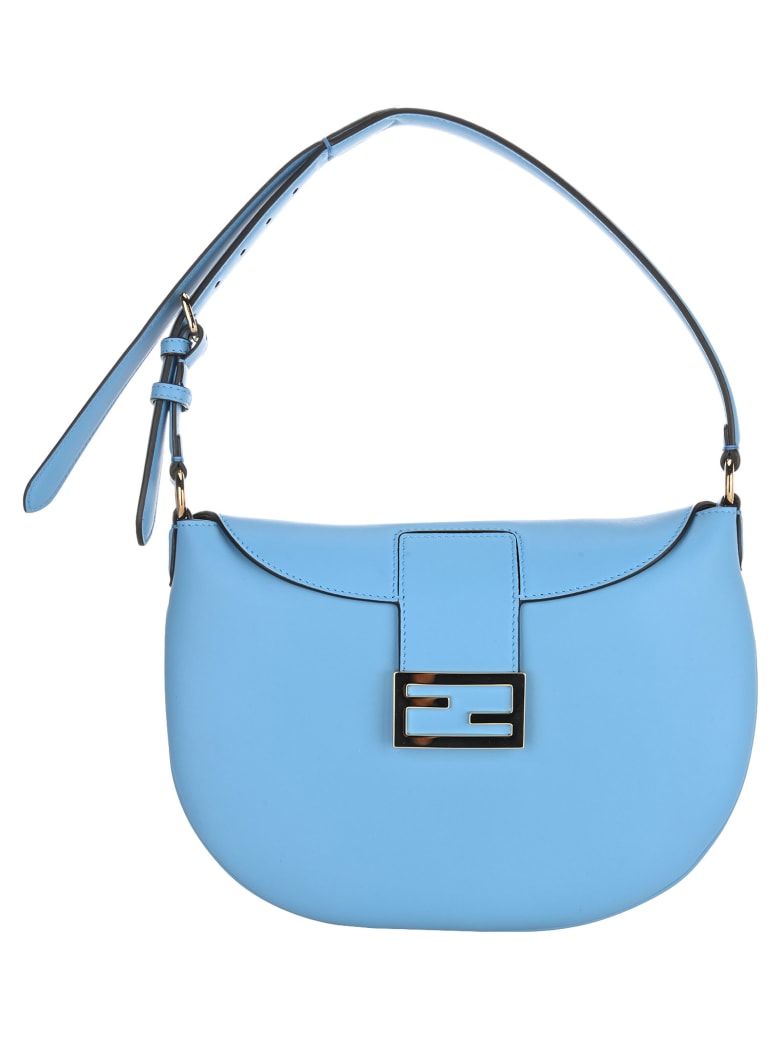Fendi Small Croissant Hobo Bag - CYBER BLUE