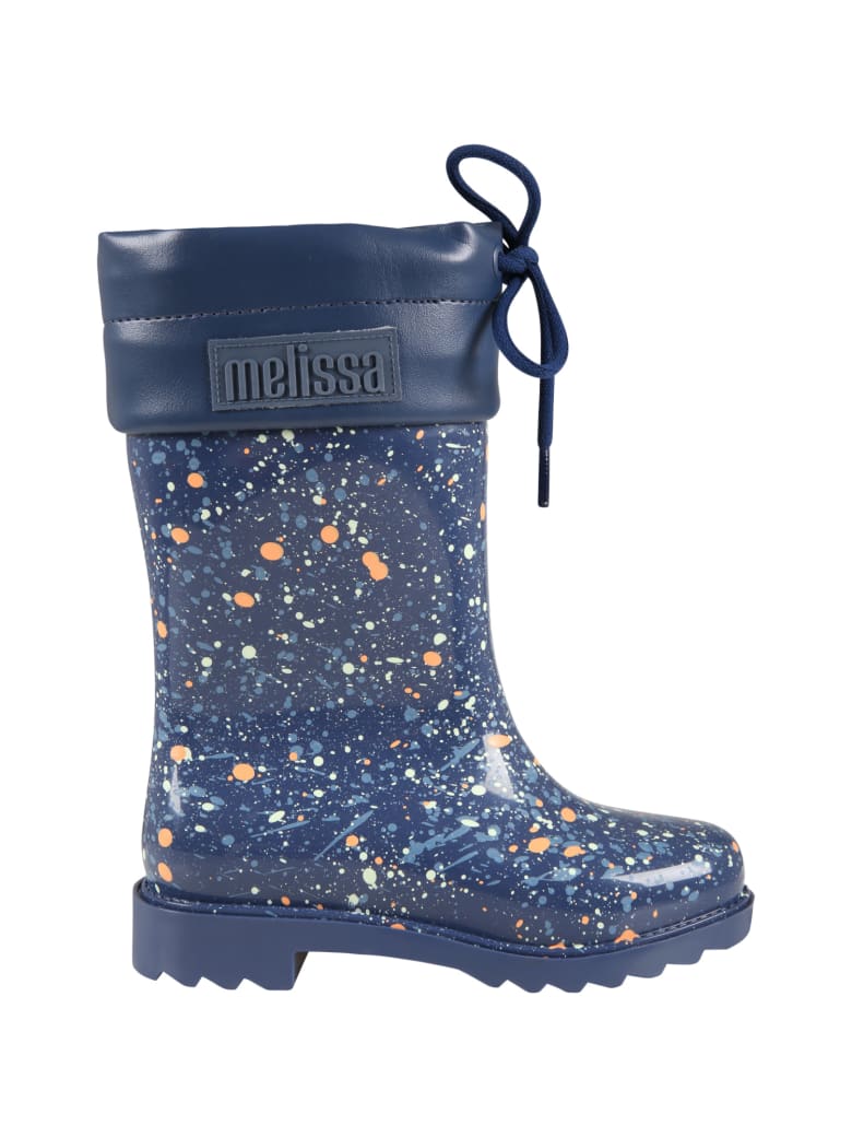 Melissa Blue Boots For Girl With Spots - Blue