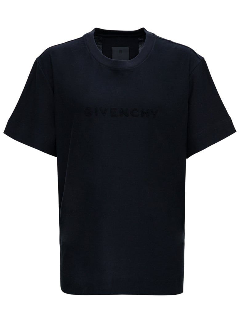Givenchy Black Cotton T-shirt With Logo - Black