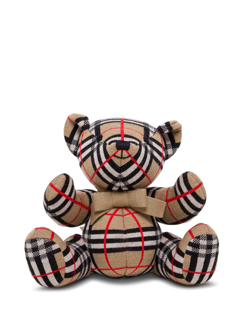 Burberry Thomas Vintage Check Wool Teddy Bear - Beige
