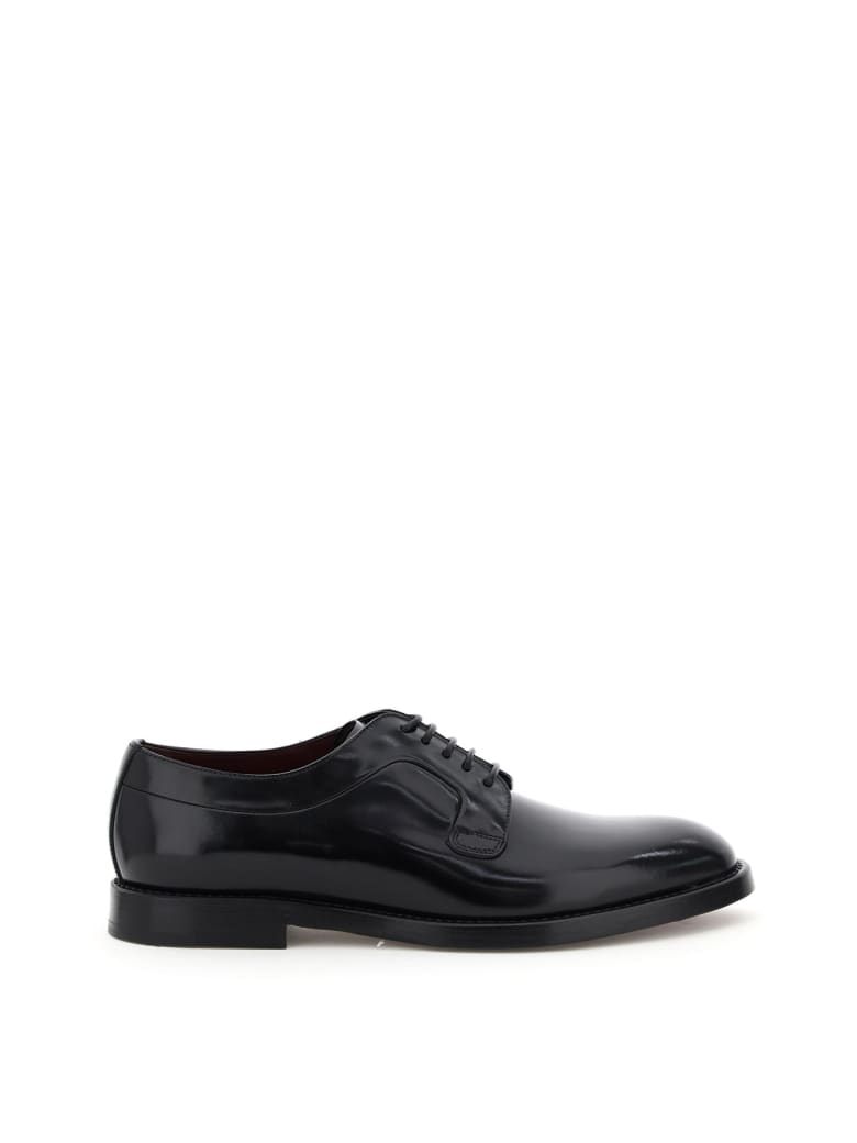 Dolce & Gabbana Giotto Leather Lace-up Shoes - Nero