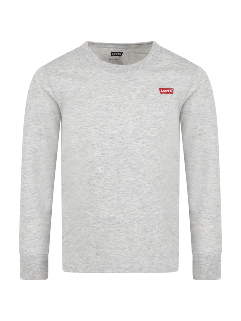 Levi's Grey T-shirt For Kids With Logo - Grey