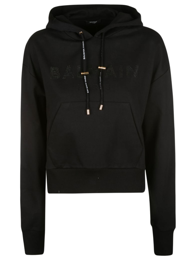 Balmain Logo Hoodie - Nero