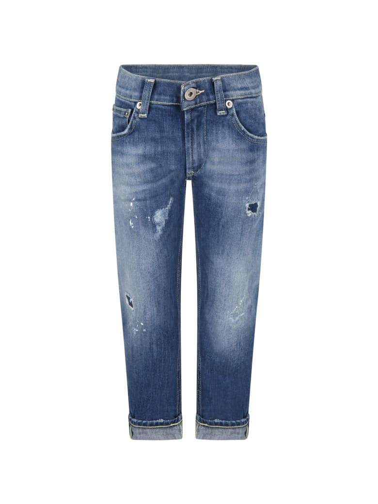 Dondup Light Blue ''brady'' Jeans For Boy - Denim