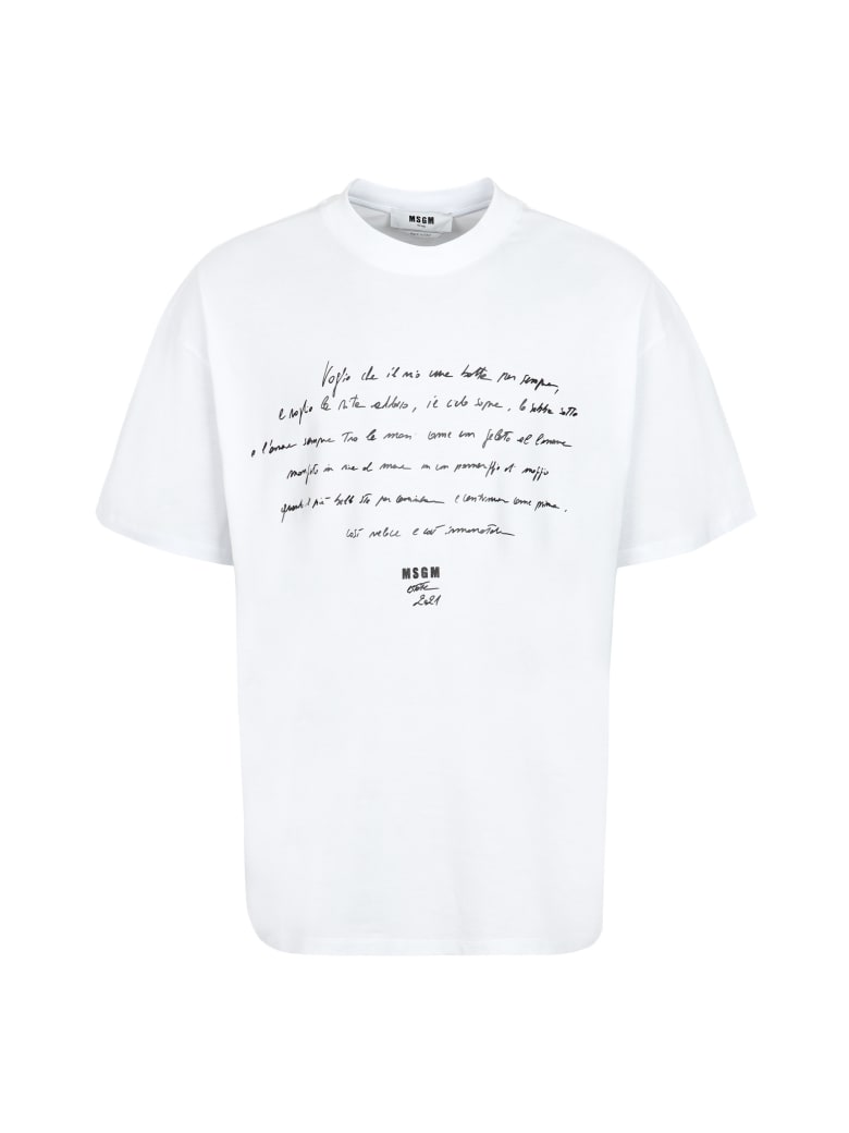 MSGM Oversize T-shirt - X Isabella Santacroce - WHITE
