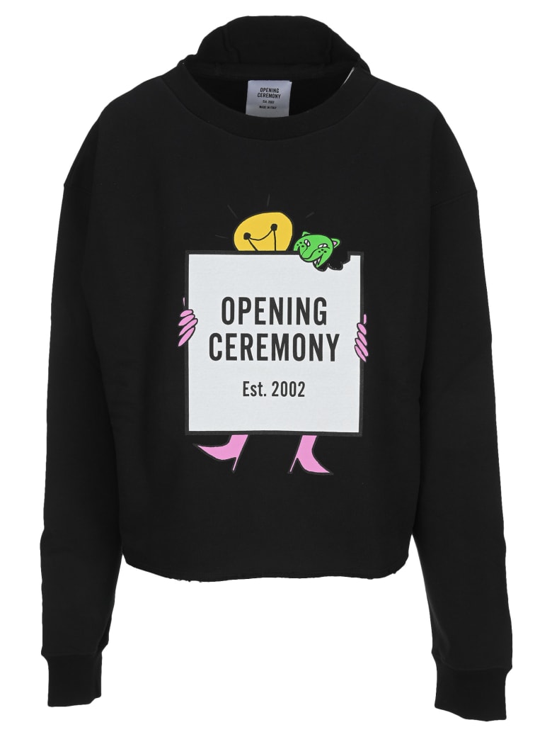 Opening Ceremony Light Bulb Box Logo Print Hoodie - Nero