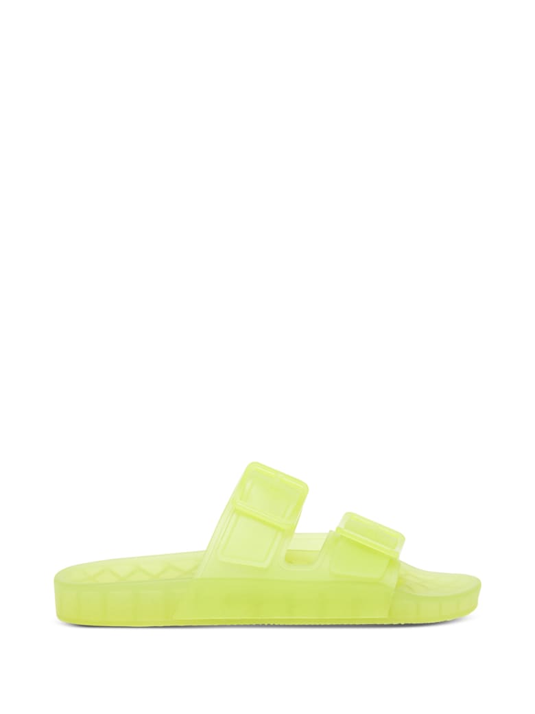 Balenciaga Mallorca Sandals In Neon Yellow Technical Polyurethane - Yellow