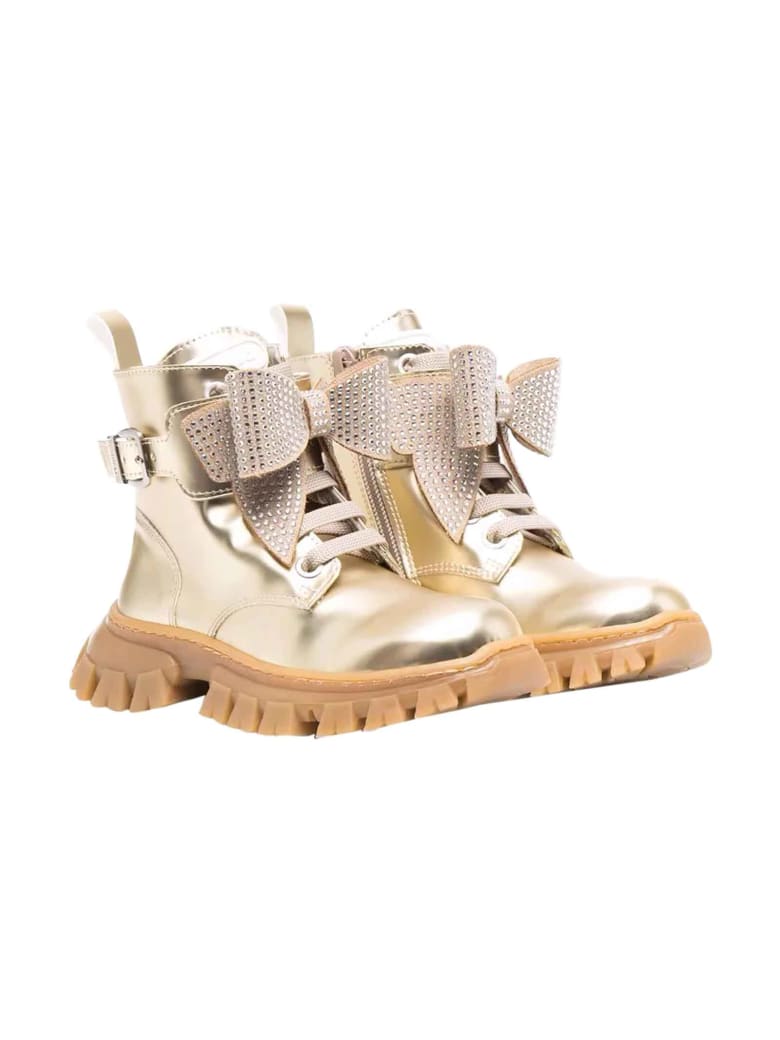 Monnalisa Teen Gold Boots - Oro