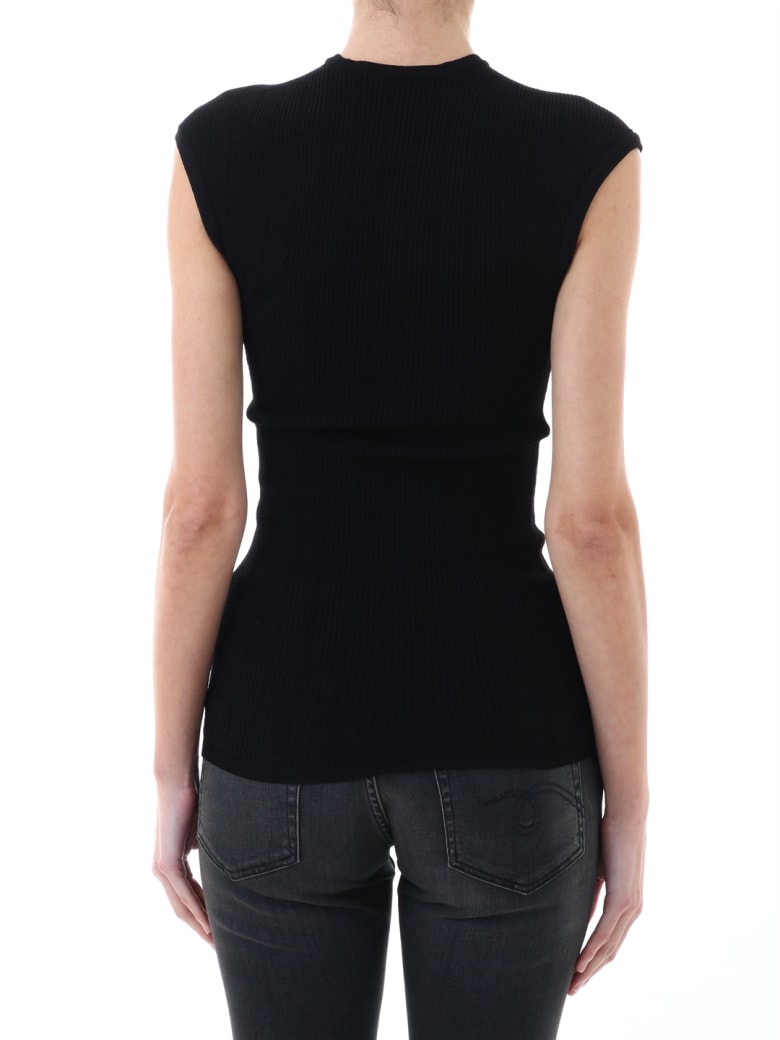 Balmain Top With Gold Buttons Black | italist, ALWAYS LIKE A SALE