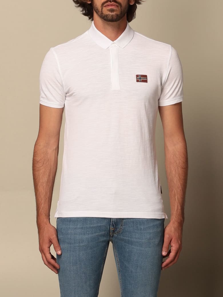 Napapijri Polo Shirt Ebea Napapijri Polo Shirt With Logo - White
