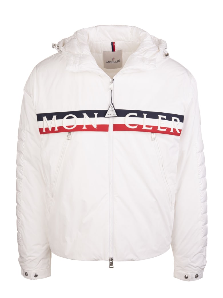 Moncler White Olargues Moncler Logo Padded Jacket