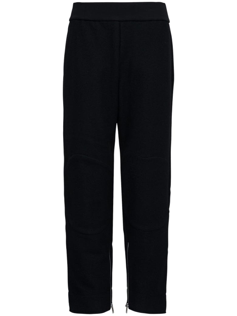 Jil Sander Black Wool Pants With Zip - Black