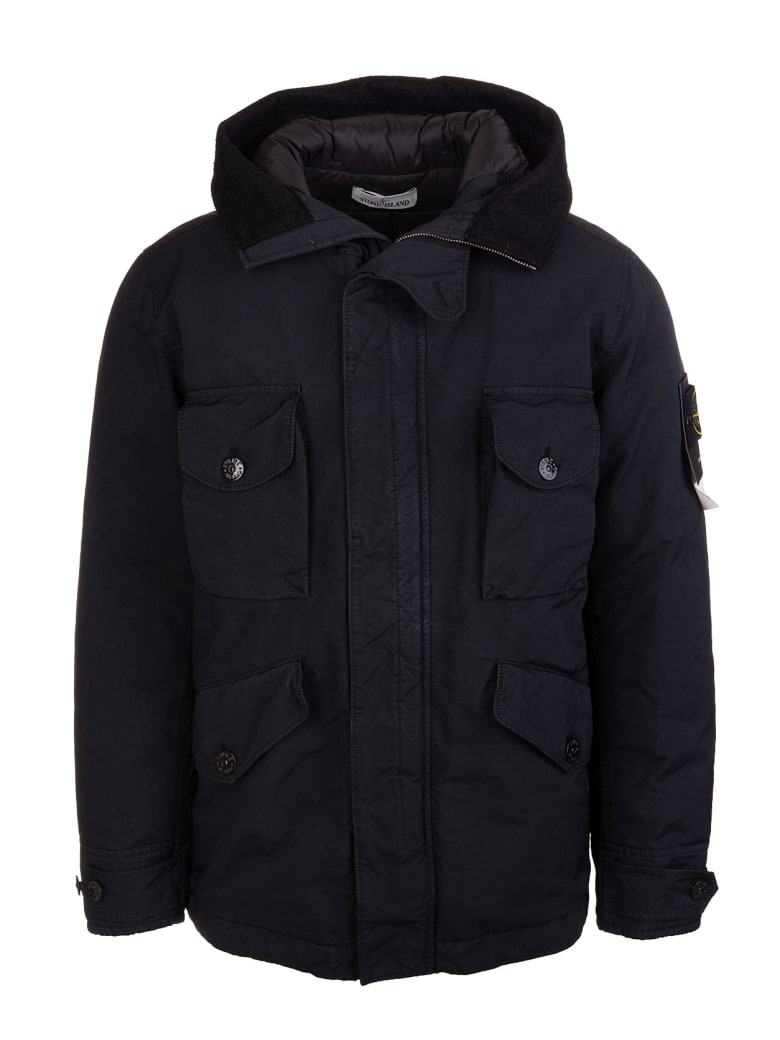Stone Island Man Navy Blue "david-tc Down" Jacket - BLEU