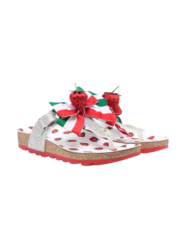 Monnalisa Sandals With Decoration - Rosso
