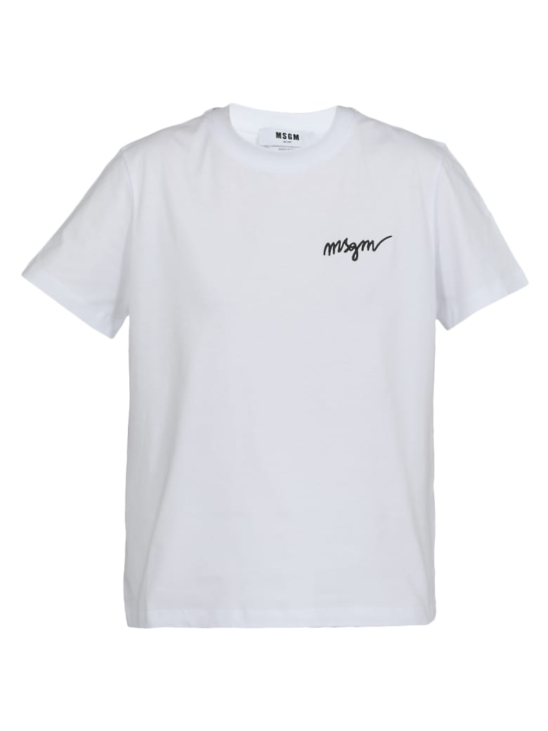 MSGM Cotton T-shirt - WHITE