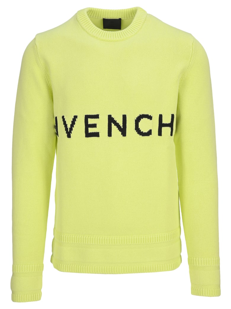 Givenchy 4g Intarsia Knitted Logo Jumper - YELLOW/BLACK