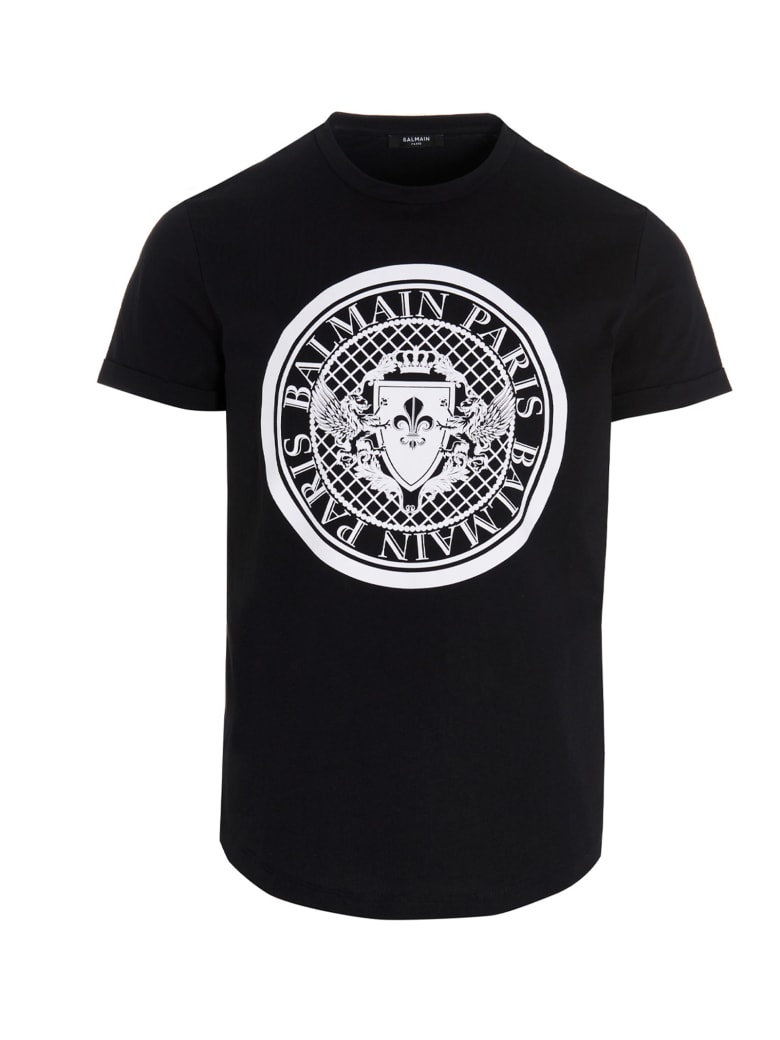 Balmain 'coin Flock' T-shirt - Black