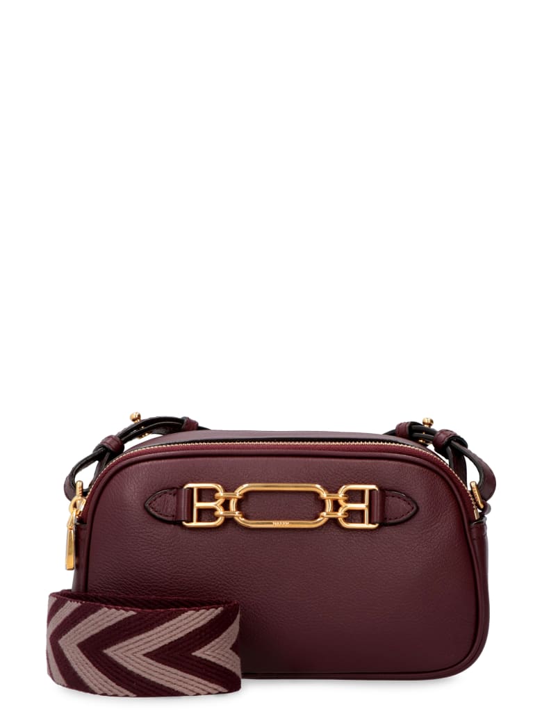 Bally Venni Leather Shoulder Bag - Red-purple or grape