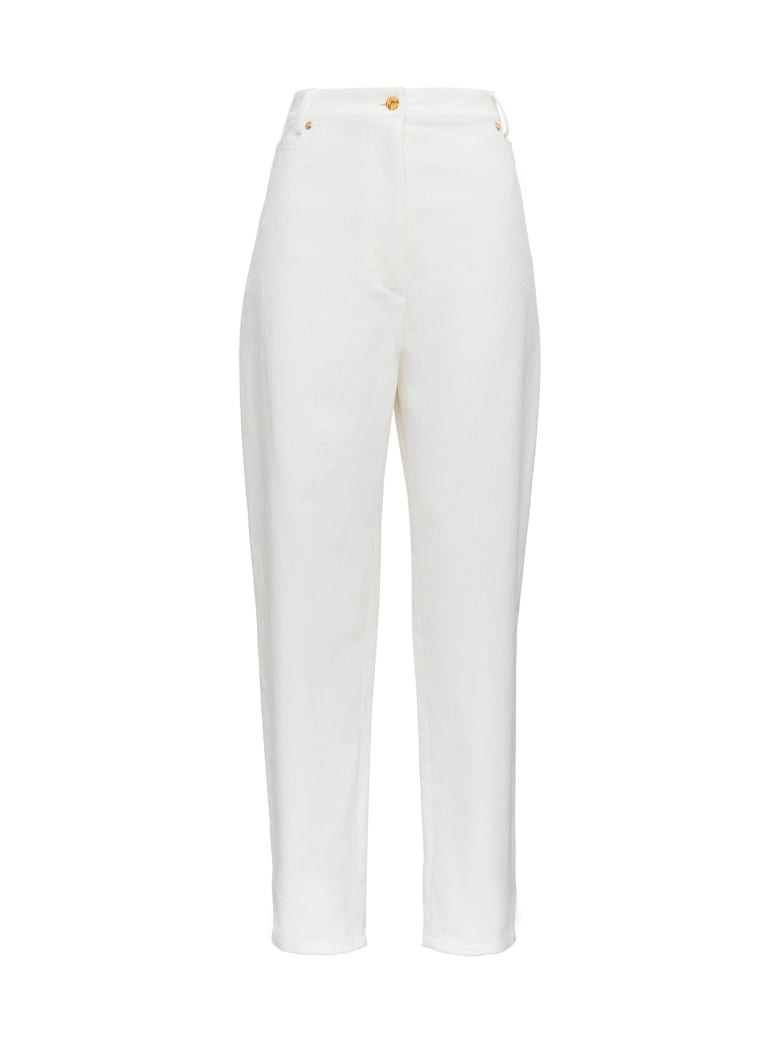 Patou Boyfriend Trousers - White