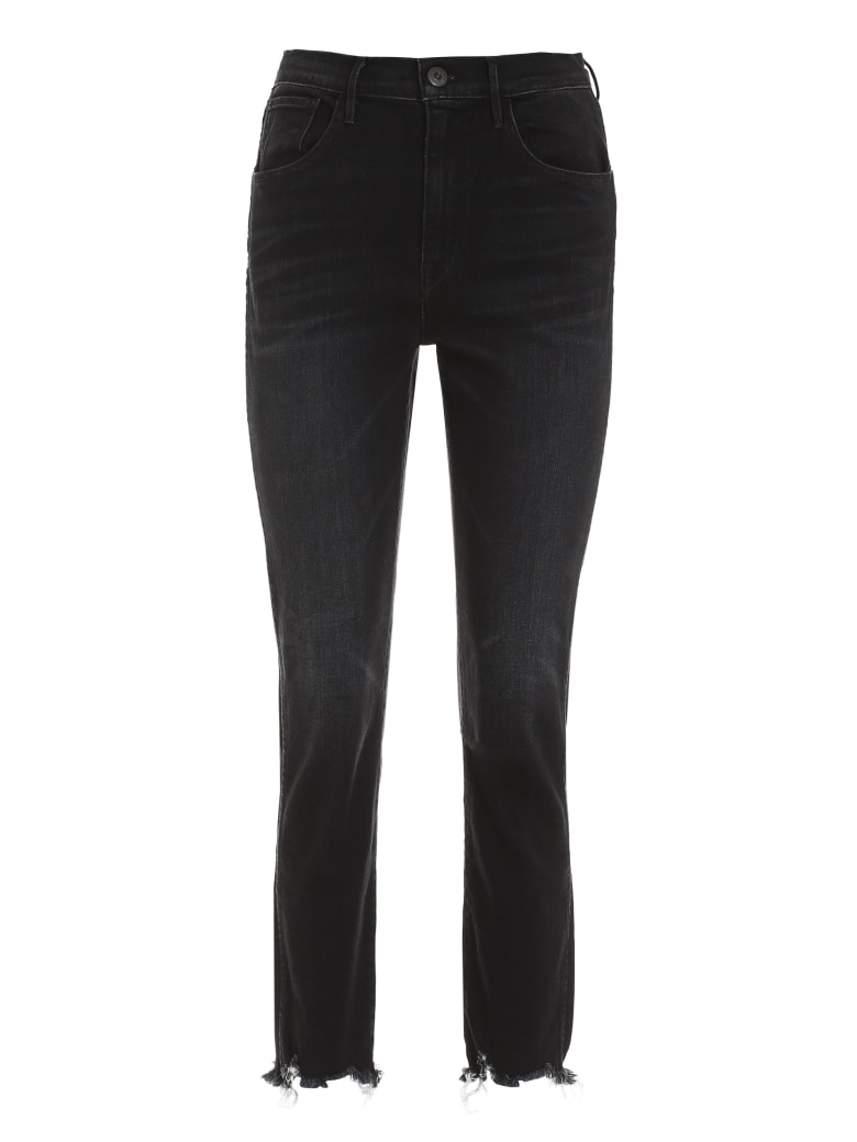 3x1 Straight Authentic Crop Jeans - black