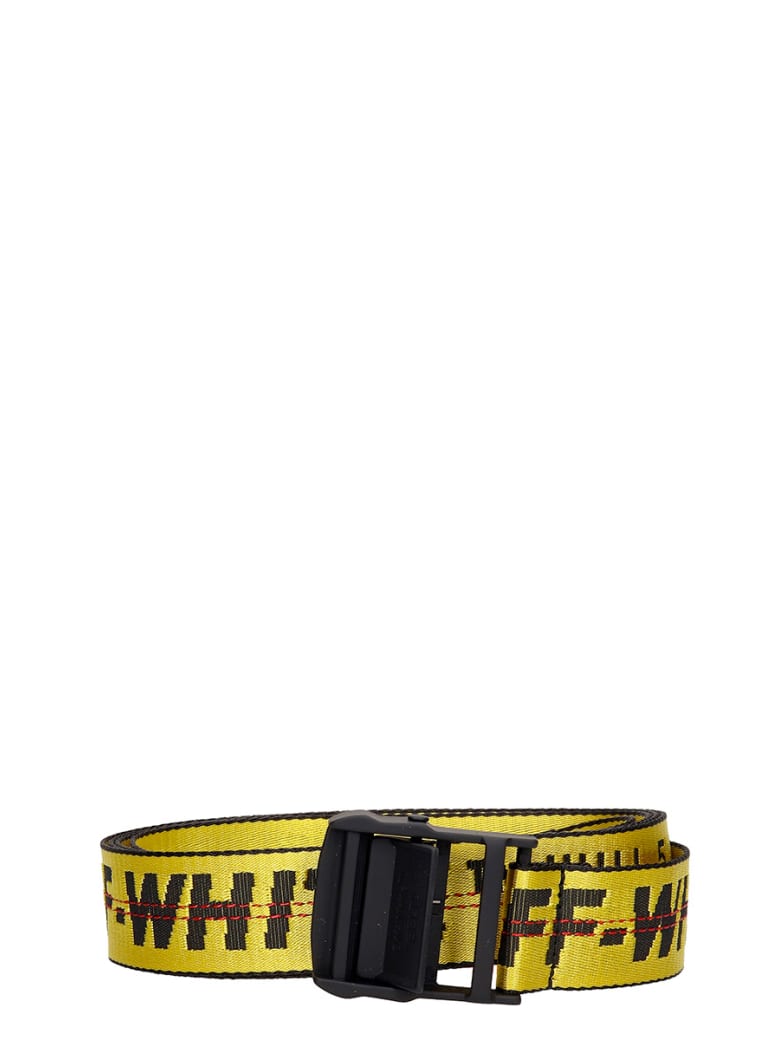 Off-White Classic Industr Belts In Yellow Synthetic Fibers - Yellow