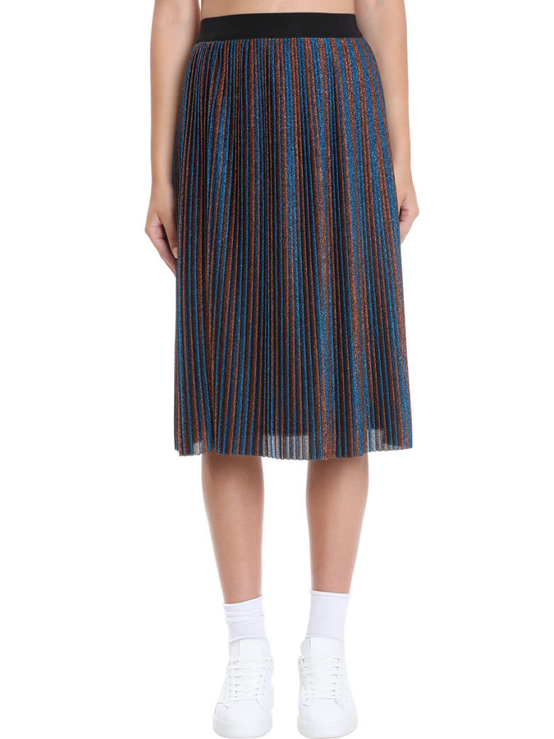 Golden Goose Amber Skirt In Blue Polyamide - blue