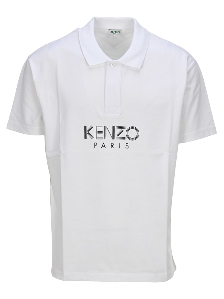 white kenzo polo shirt