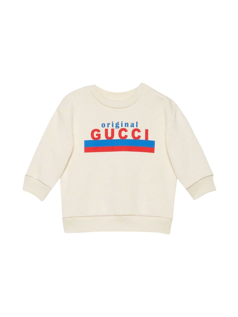 Gucci White Sweatshirt With Print - Bianco