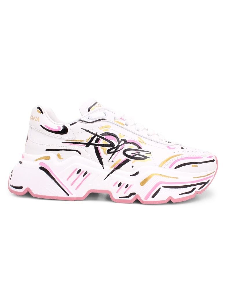 Dolce & Gabbana 'daymaster' Leather Sneakers - White