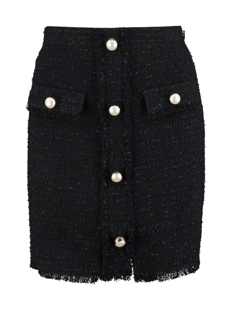 Pinko Certo Tweed Mini-skirt - black