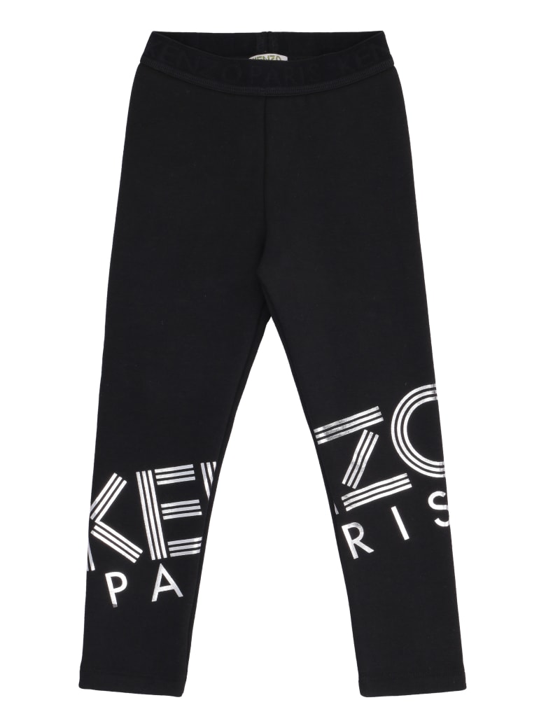 Kenzo Kids Logo Print Sweatpants - black