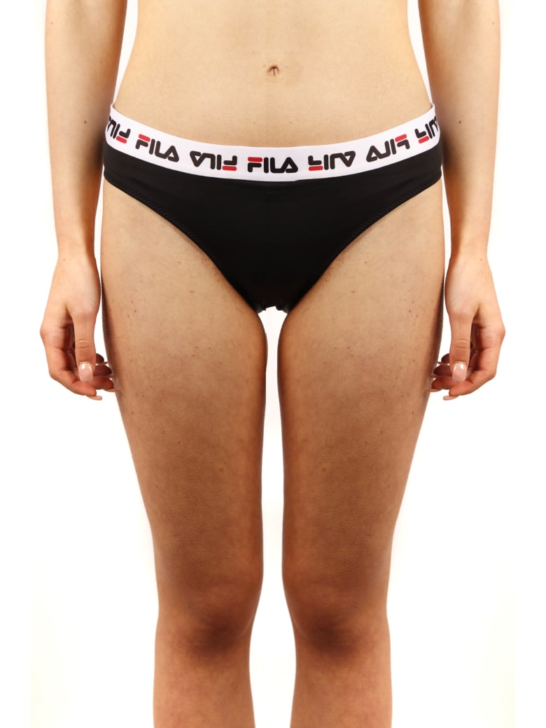 Fila Black Slip Logo Swimwear - Black