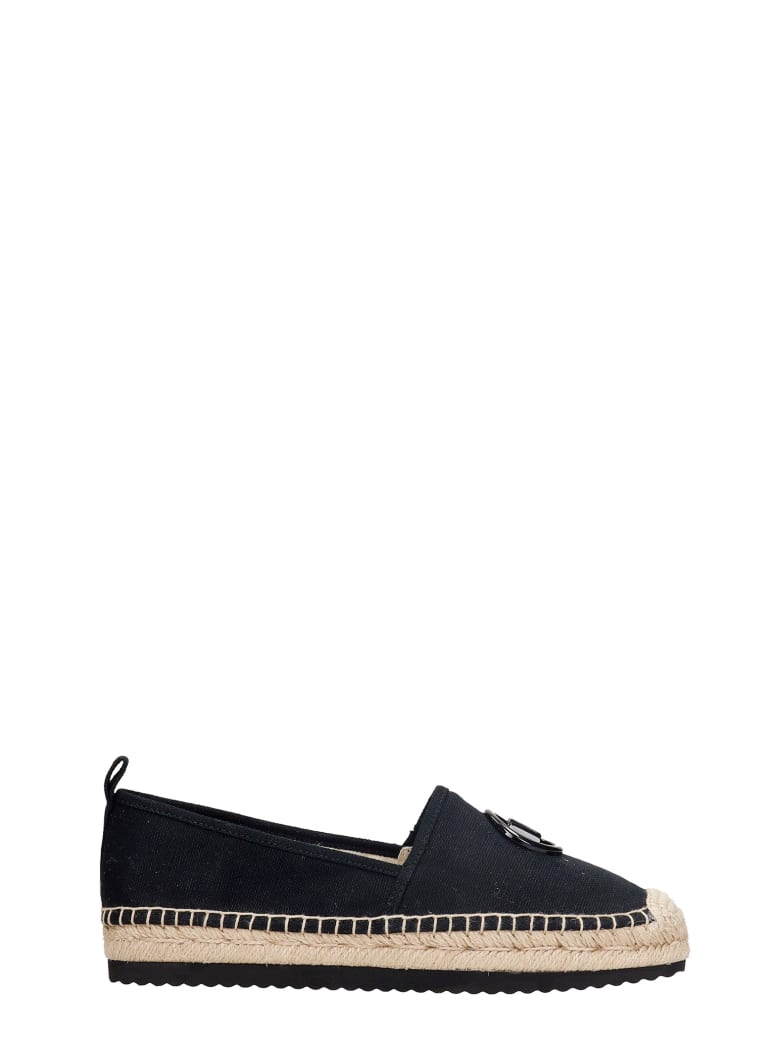 Michael Kors Lenny Espadrilles In Black Canvas - Nero