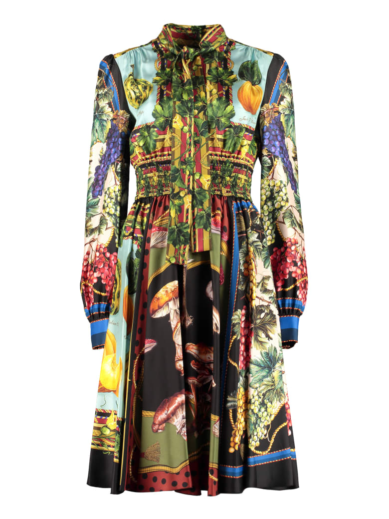 Dolce & Gabbana Printed Silk Dress - Multicolor