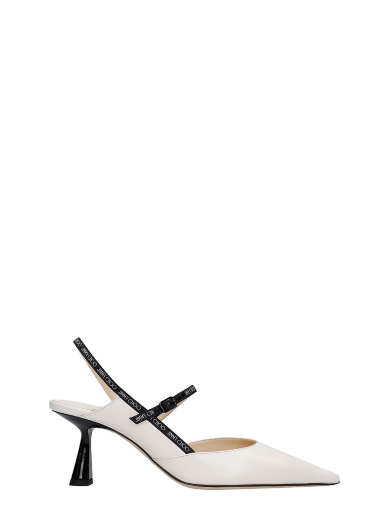Jimmy Choo Ray 65 Pumps In White Leather - white
