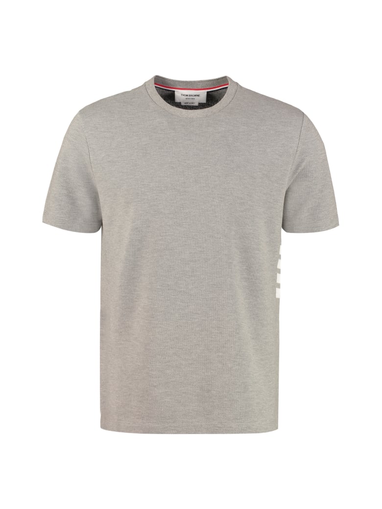 Thom Browne Cotton Piqué T-shirt - grey