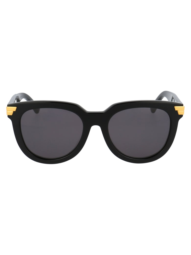 Bottega Veneta Bv1104sa Sunglasses - 001 BLACK BLACK GREY