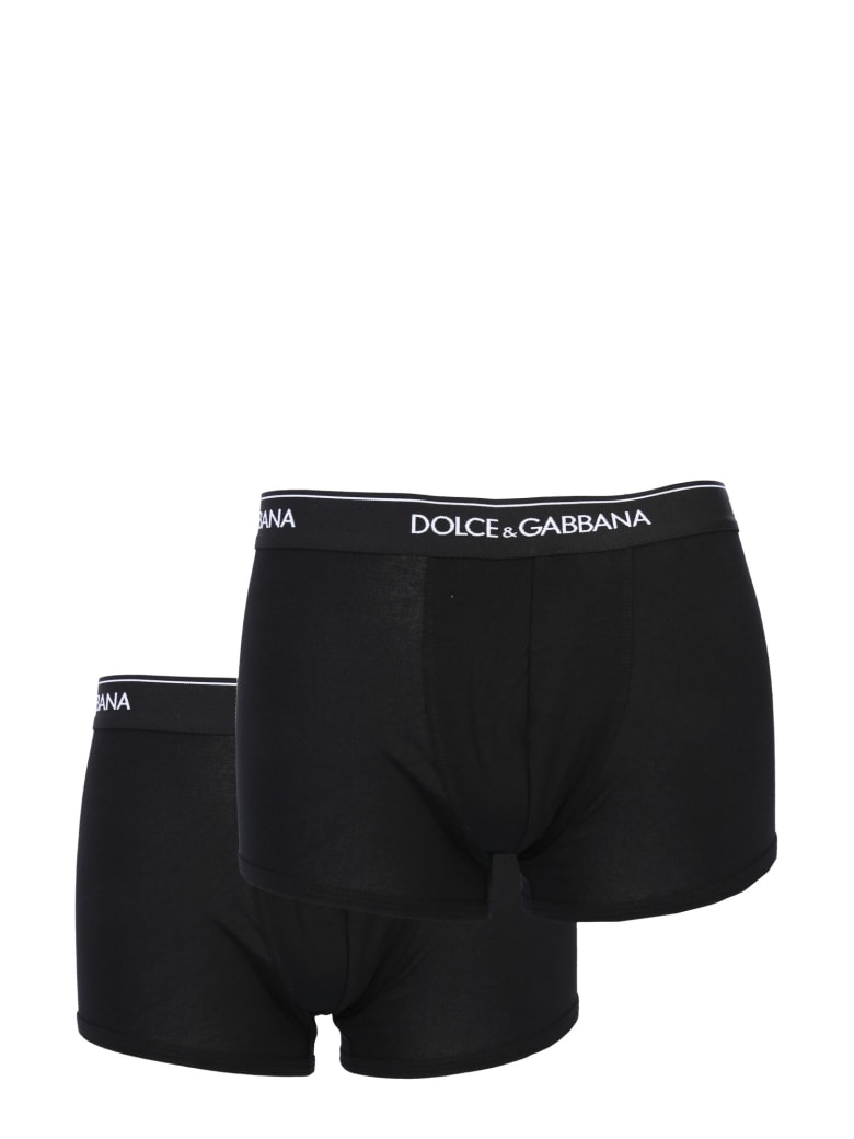 Dolce & Gabbana Pack Of Two Boxers - Nero