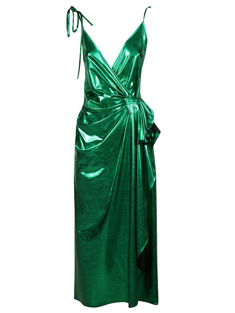 The Attico The Attico Fan Long Dress - Emerald - 11052477 | italist