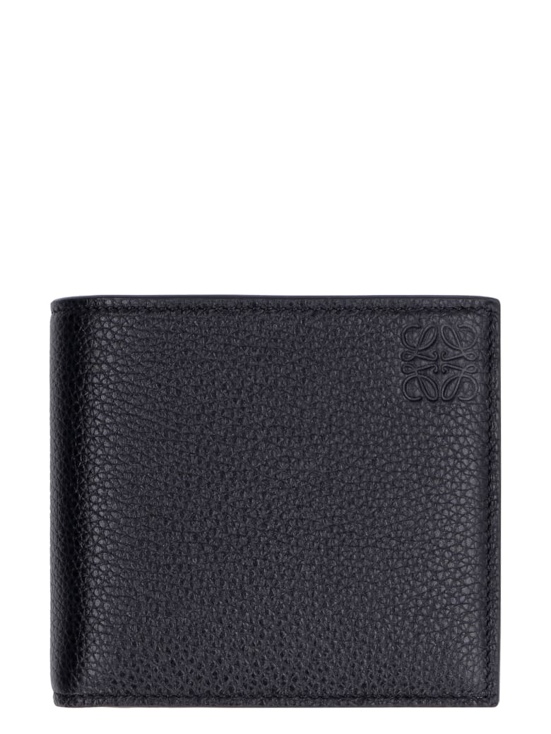 Loewe Leather Flap-over Wallet - black