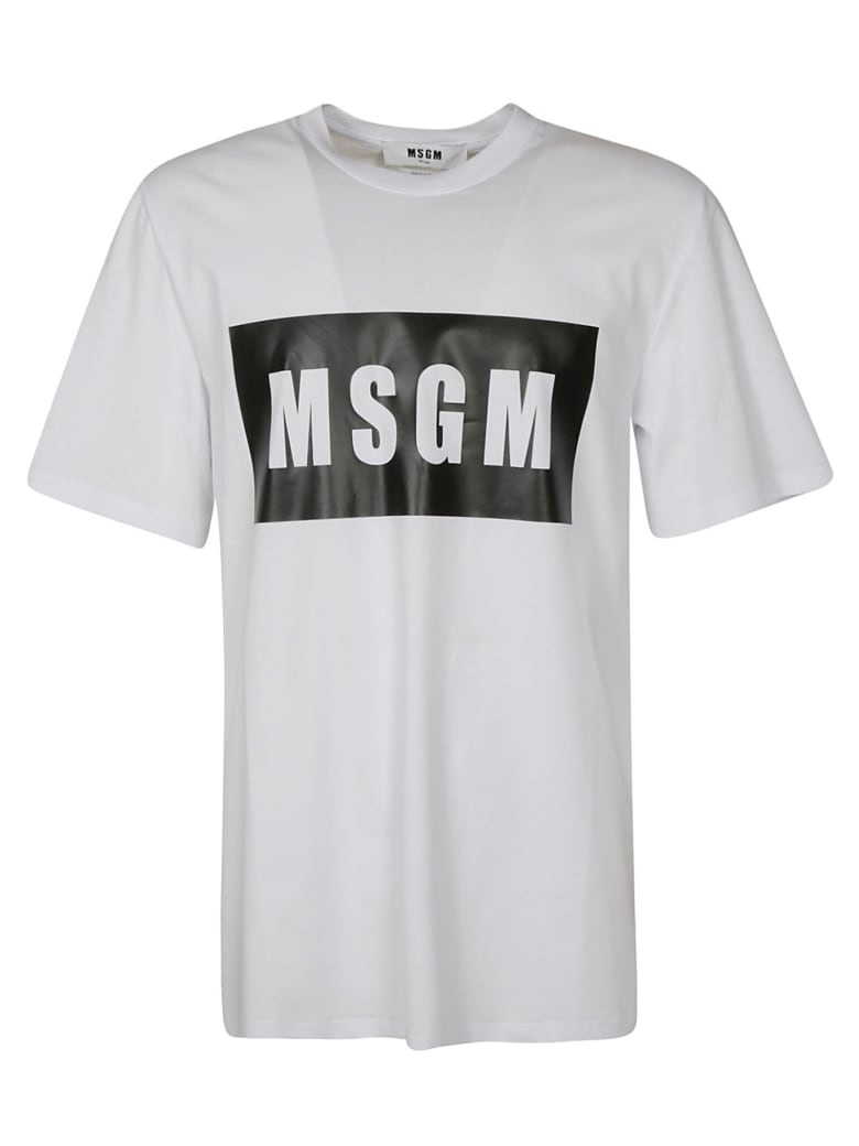 MSGM Chest Logo Print T-shirt - White