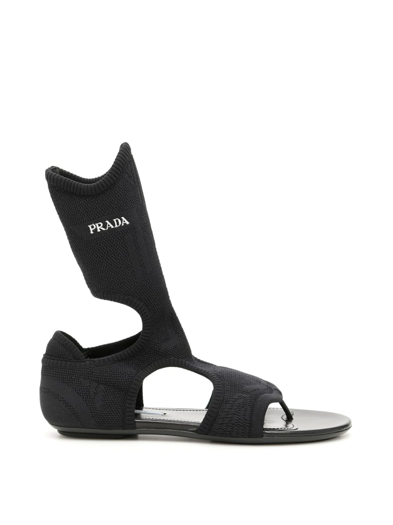 Prada Prada Stretch Sock Sandals - NERO 