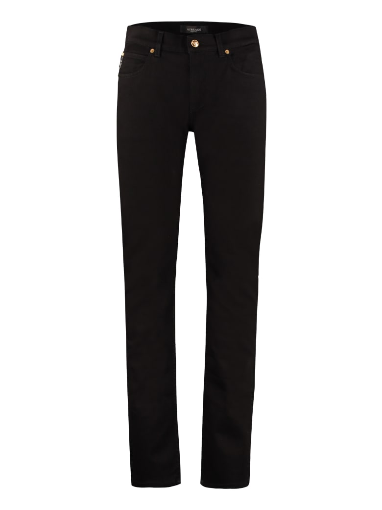 Versace 5-pocket Slim Fit Jeans - Nero