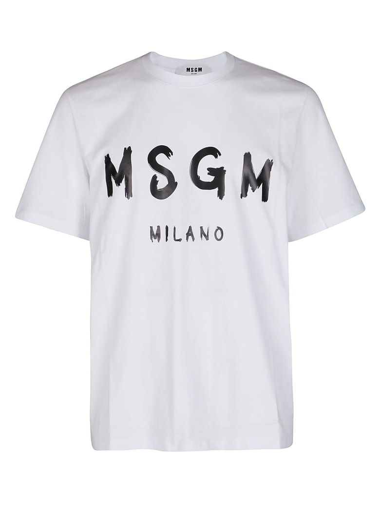 MSGM White Cotton T-shirt - White