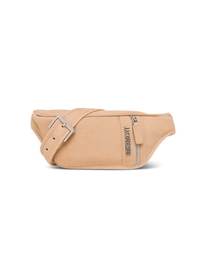 Jacquemus La Banane Belt Bag In Biege Leather - Beige