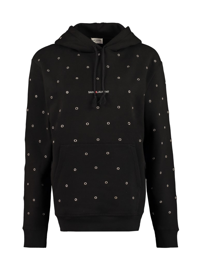 Saint Laurent Cotton Hoodie - black