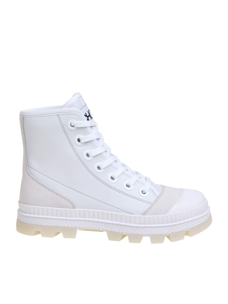 Jimmy Choo Nord / F Sneakers In Nappa And Suede - WHITE