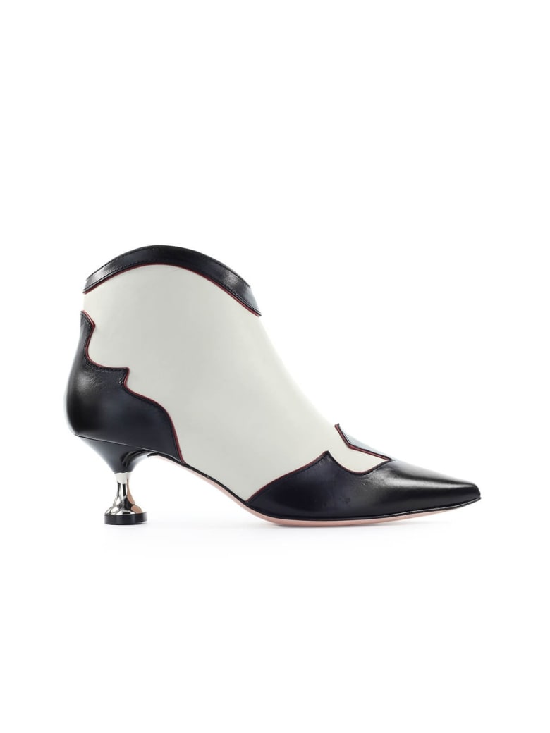Roberto Festa Black Cream Dehler Ankle Boot - Nero/Bianco